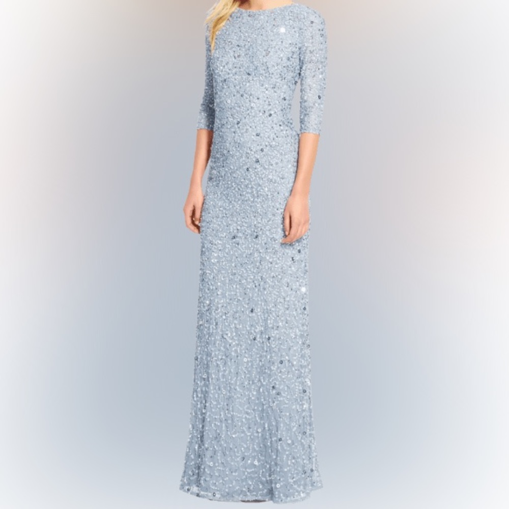 Adrianna Papell Scoop Back Gown